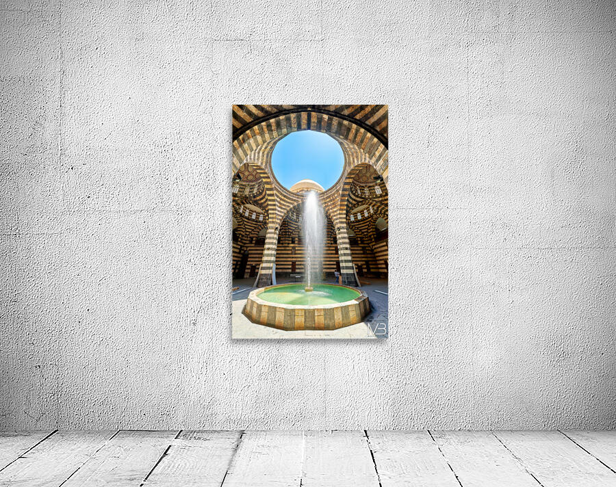 Visitors explore Khan Asad Pasha Caravanserai in Damascus Syri Wall Preview