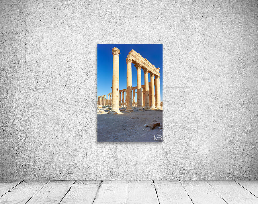 Exploring the ruins of the Temple of Bel in Palmyra Syria Wall Preview