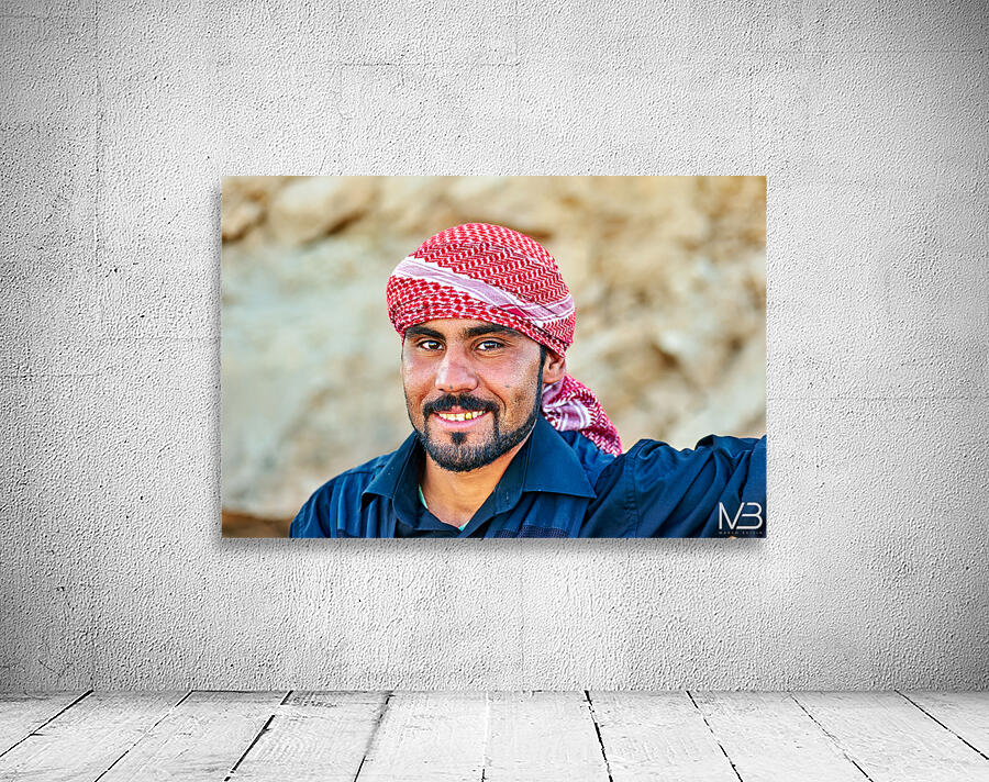 Young man in Syria smiles during a sunny day outdoors Wall Preview