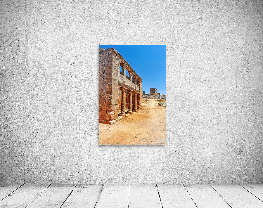 Discovering ancient ruins in Serjilla Syria Wall Preview