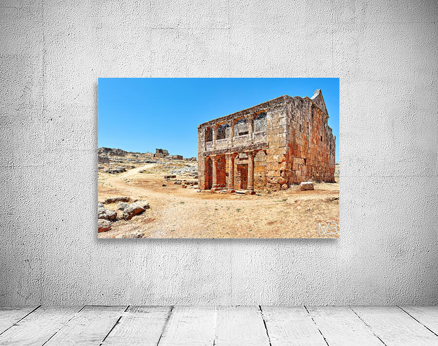 Exploring historic ruins in Serjilla Syria on a clear day Wall Preview