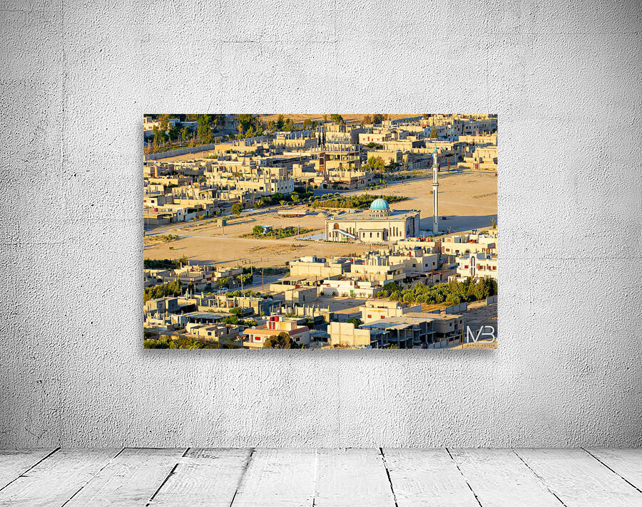 Aerial view shows Palmyra new city in Syria from above Wall Preview