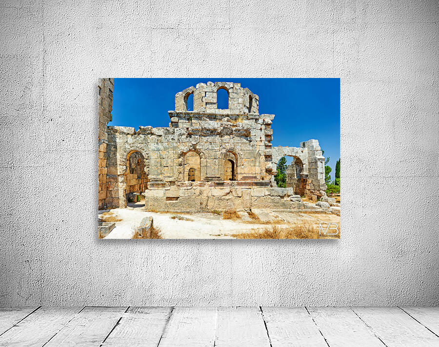 Church of Saint Simeon Stylites in Syria shows ancient stone rui Wall Preview