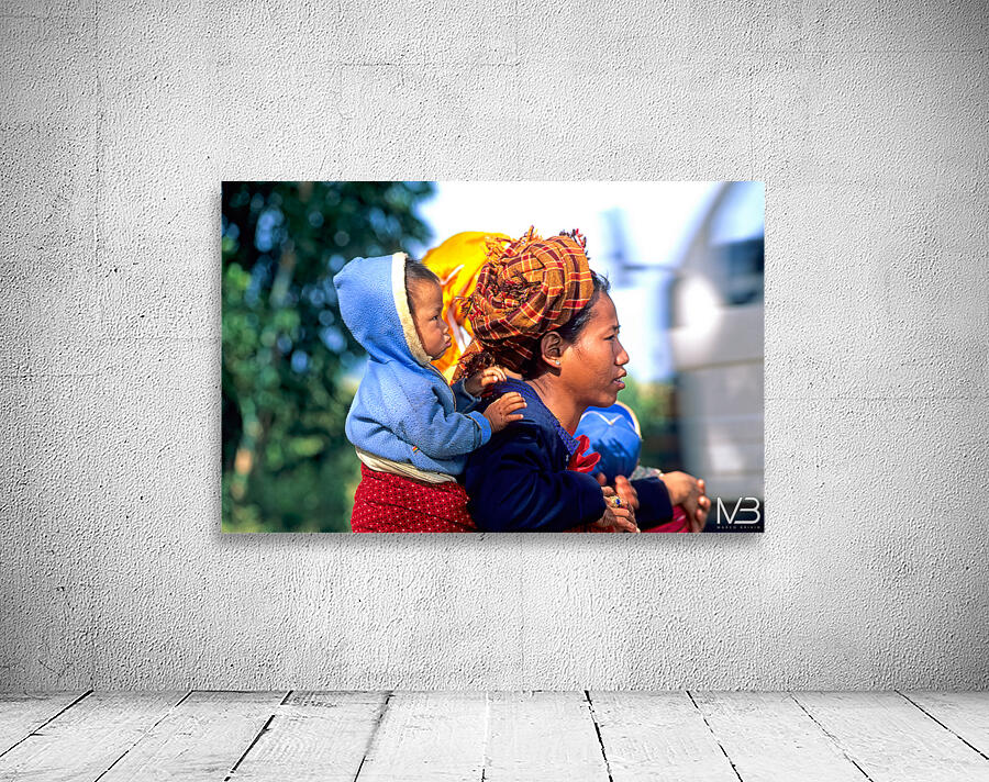 Portrait of Burmese women of Shan ethnicity in Myanmar Wall Preview