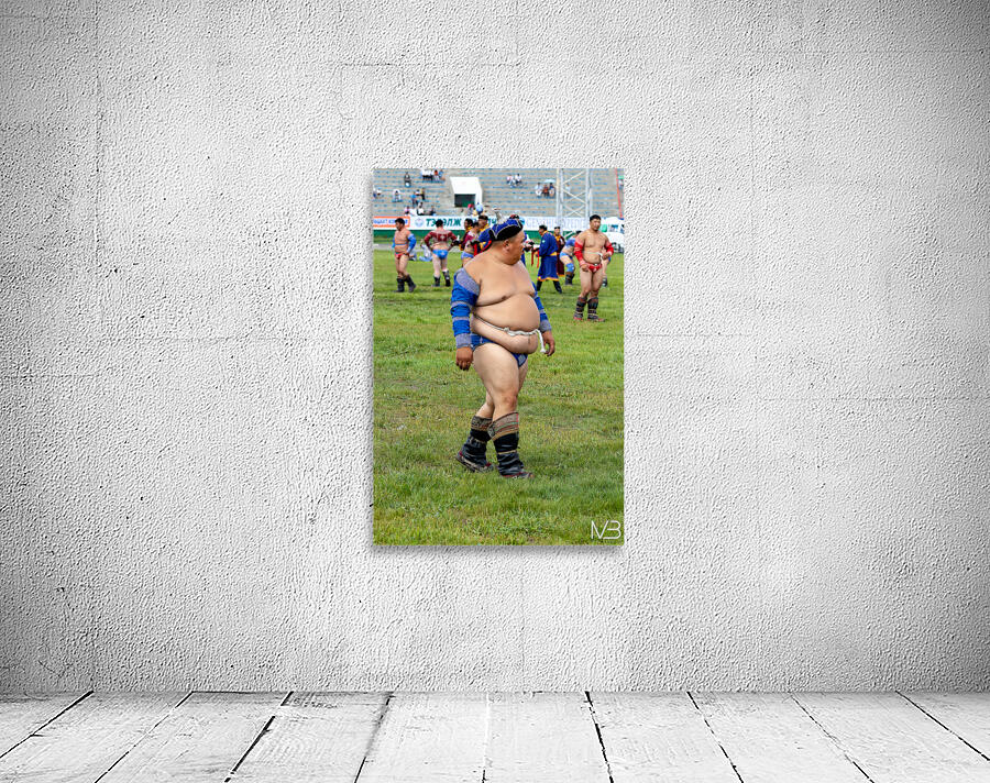 Wrestling at Naadam festival in Ulaanbaatar Mongolia Wall Preview