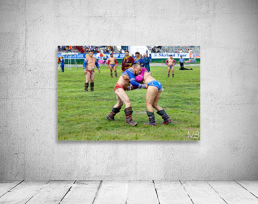 Wrestling matches at Naadam festival in Ulaanbaatar Mongolia Wall Preview