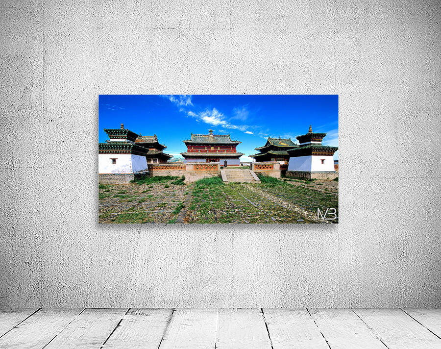Exploring Erdene Zuu Monastery in Mongolias landscape Wall Preview