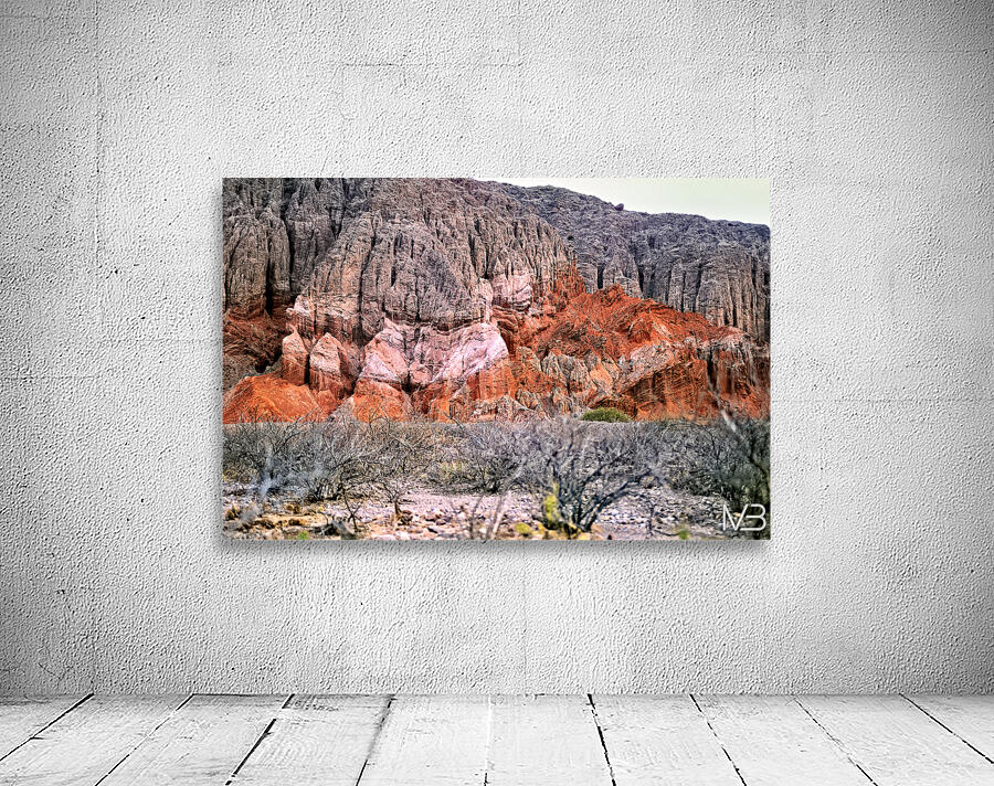 Colorful eroded rock formations in Quebrada de las Conchas Arge Wall Preview