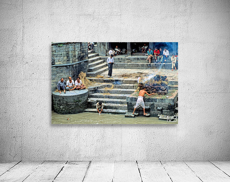 Cremation ritual at Pashupatinath in Kathmandu Nepal Wall Preview