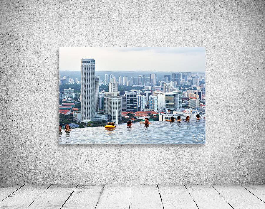 Visitors enjoy the Infinity Pool at Marina Bay Sands Wall Preview
