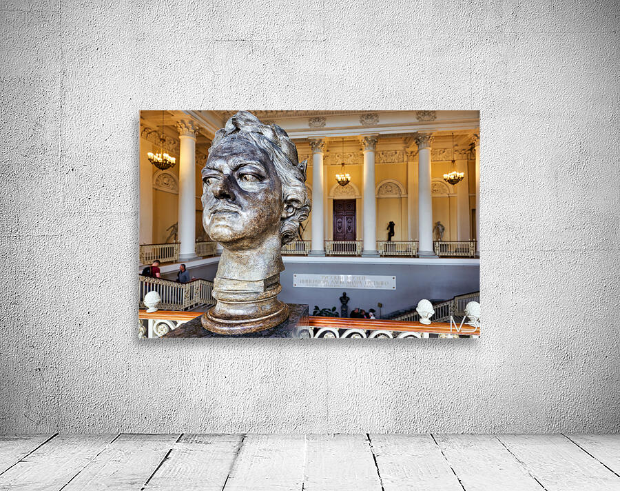 Sculpture of a historical figure in St. Petersburg Museum Wall Preview