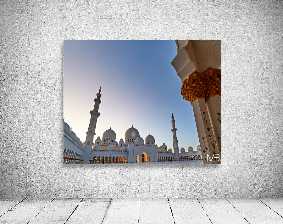 Visitors explore Sheikh Zayed Grand Mosque in Abu Dhabi Wall Preview