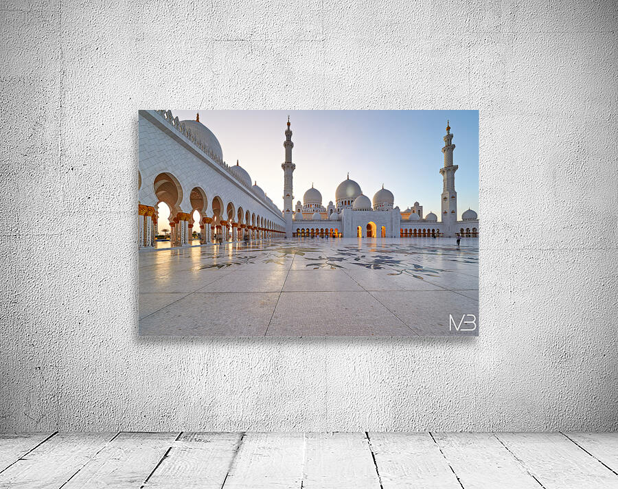 Visitors explore Sheikh Zayed Grand Mosque in Abu Dhabi Wall Preview