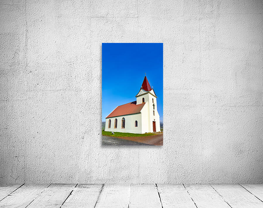 Ingjaldsoll church in Iceland shows simple architecture Wall Preview