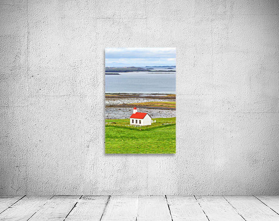 Church located in the western fjords of Iceland near the sea Wall Preview