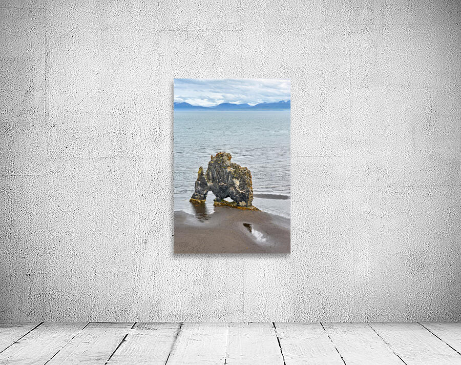 Hvitserkur rock formation in Iceland at low tide Wall Preview