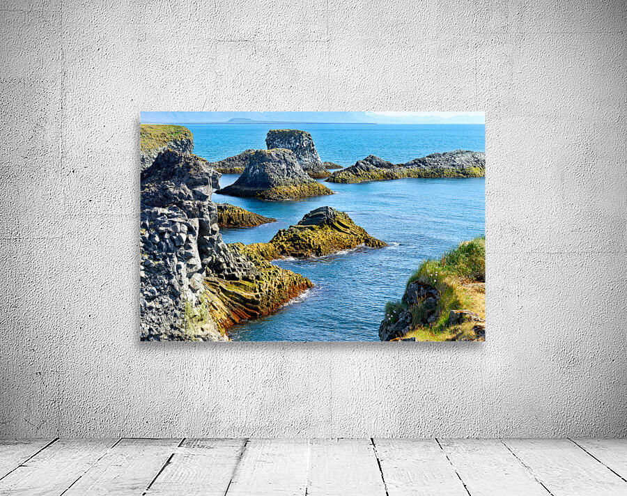 Arnarstapi cliffs show rocky coastline in Iceland Wall Preview