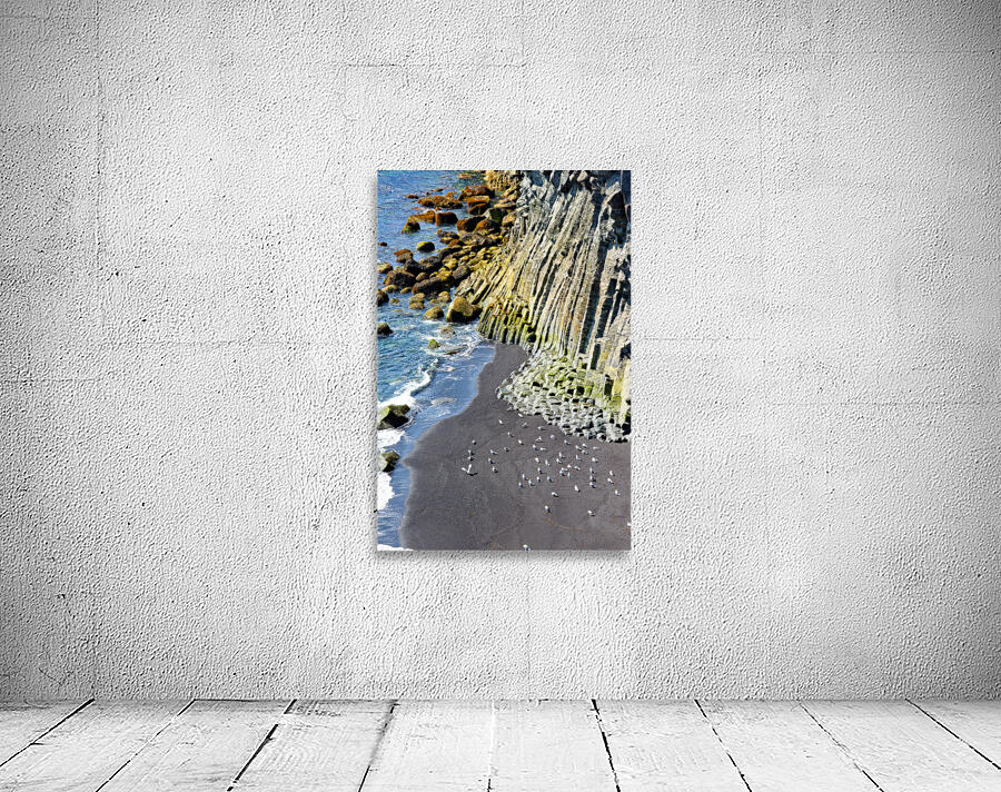 Exploring arnarstapi cliff and beach in iceland Wall Preview