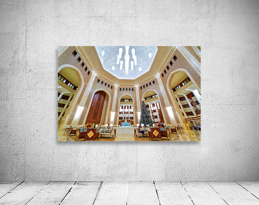 Lobby area of Al Bustan luxury hotel in Muscat Oman Wall Preview