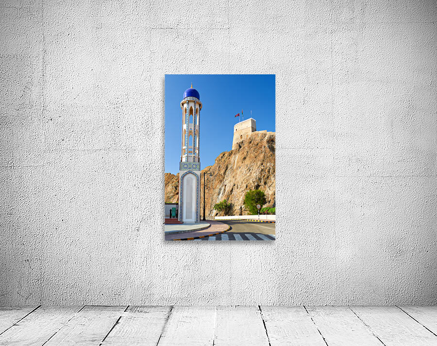 Visit to Al Khor mosque in Muscat Oman during bright day Wall Preview