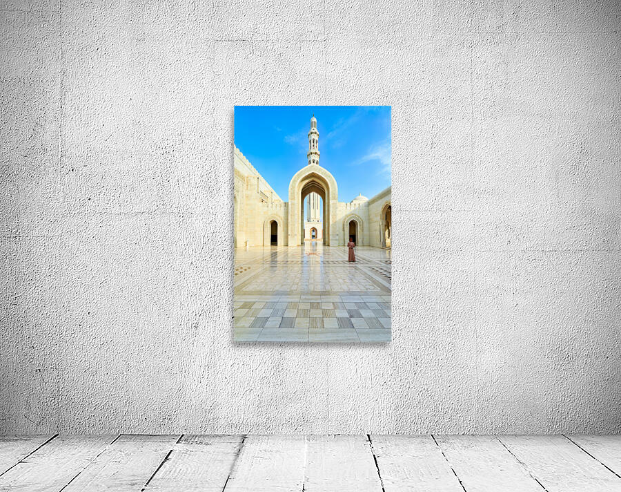 Visitors explore Sultan Qaboos Grand Mosque in Muscat Wall Preview