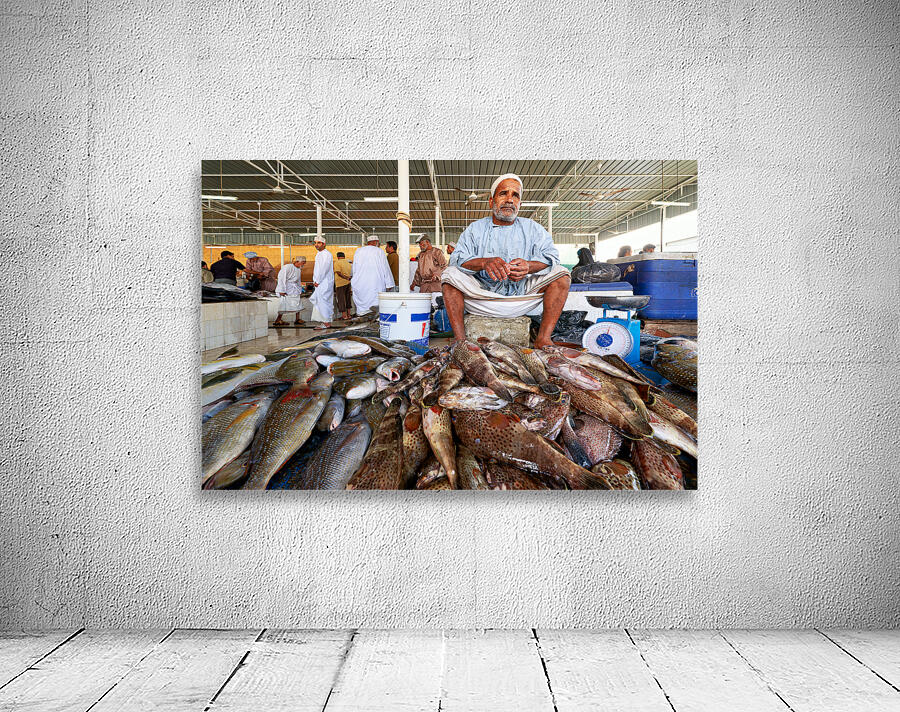 Visit to the muscat fish market in oman during the day Wall Preview