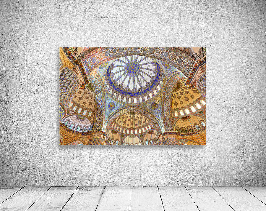 Exploring the interior of the Blue Mosque in Istanbul Turkey Wall Preview