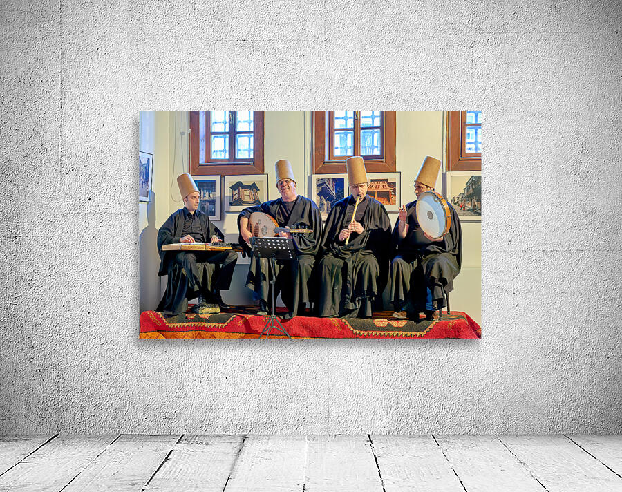 Dervishes perform in Istanbul at a Sufi event Wall Preview