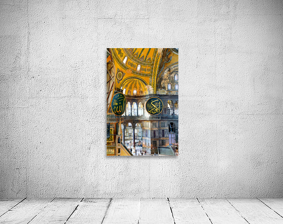 View from interior of Hagia Sophia Grand Mosque in Istanbul Wall Preview