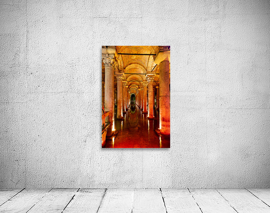 Exploring the ancient Basilica Cistern in Istanbul Turkey Wall Preview