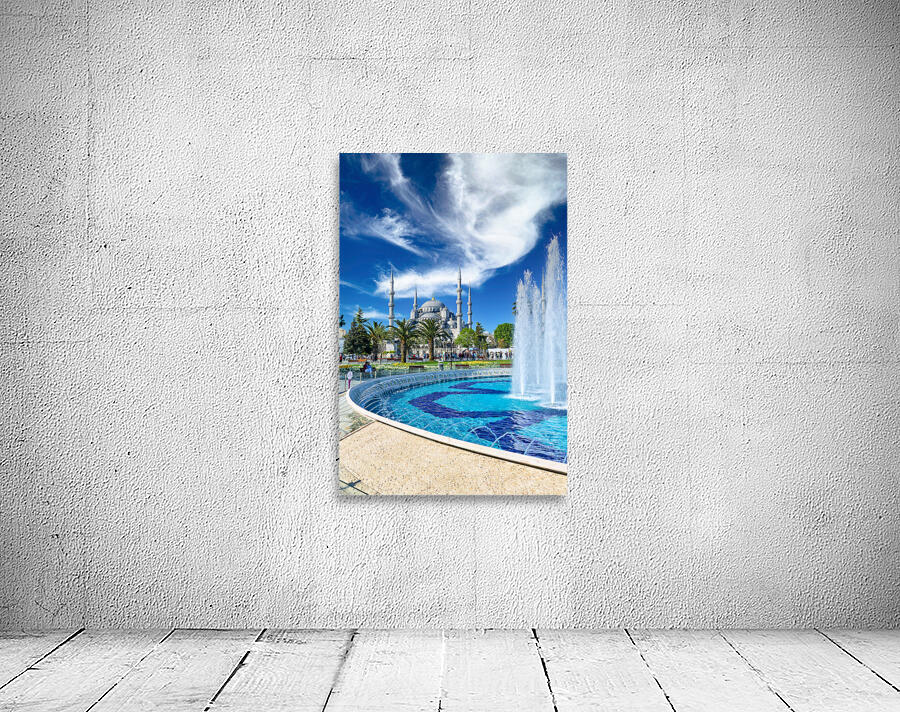 Visit to the Blue Mosque in Istanbul Turkey on a clear day Wall Preview