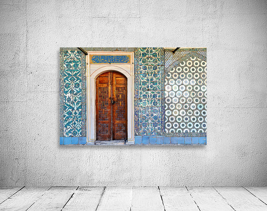 Exploring the tiled walls and wooden door at Topkapi Palace Wall Preview