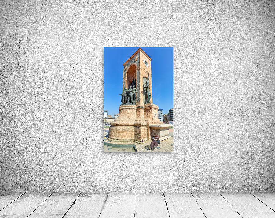Republic monument at taksim square in istanbul turkey Wall Preview