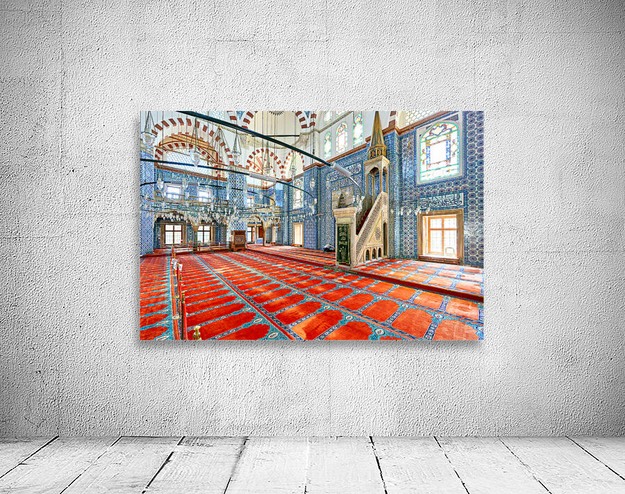 Rustem Pasha Mosque interior in Istanbul Turkey during daylight Wall Preview