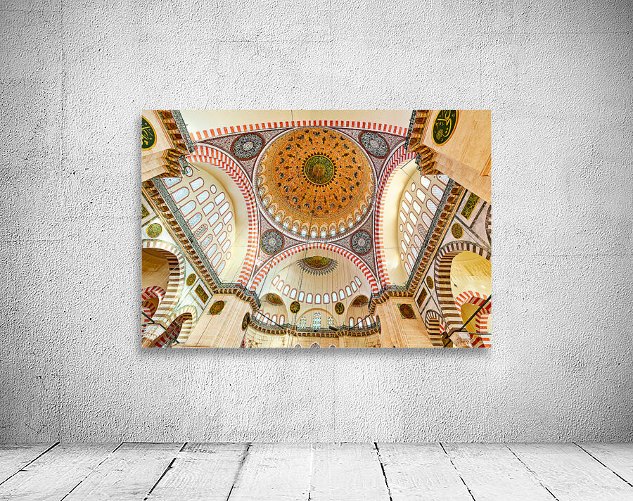 Visit to Suleymaniye Mosque in Istanbul Turkey on a sunny day Wall Preview