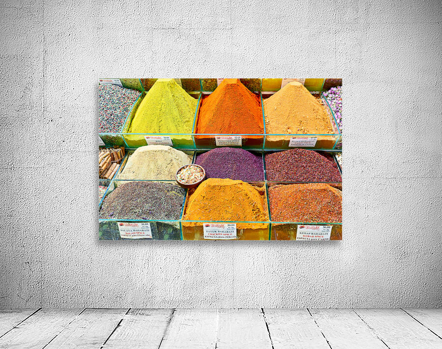 Exploring the Grand Bazaar with colorful spices in Istanbul Wall Preview