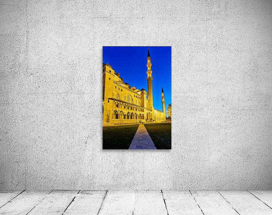 Suleymaniye Mosque at dusk in Istanbul Turkey Wall Preview