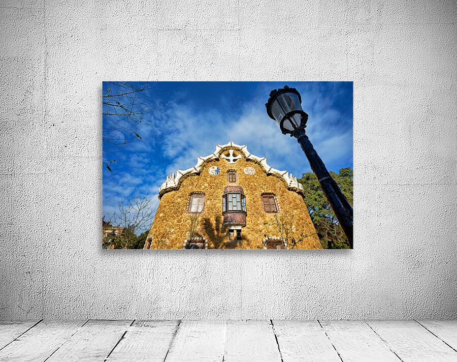 Gable of the fairytale house in park guell barcelona Wall Preview