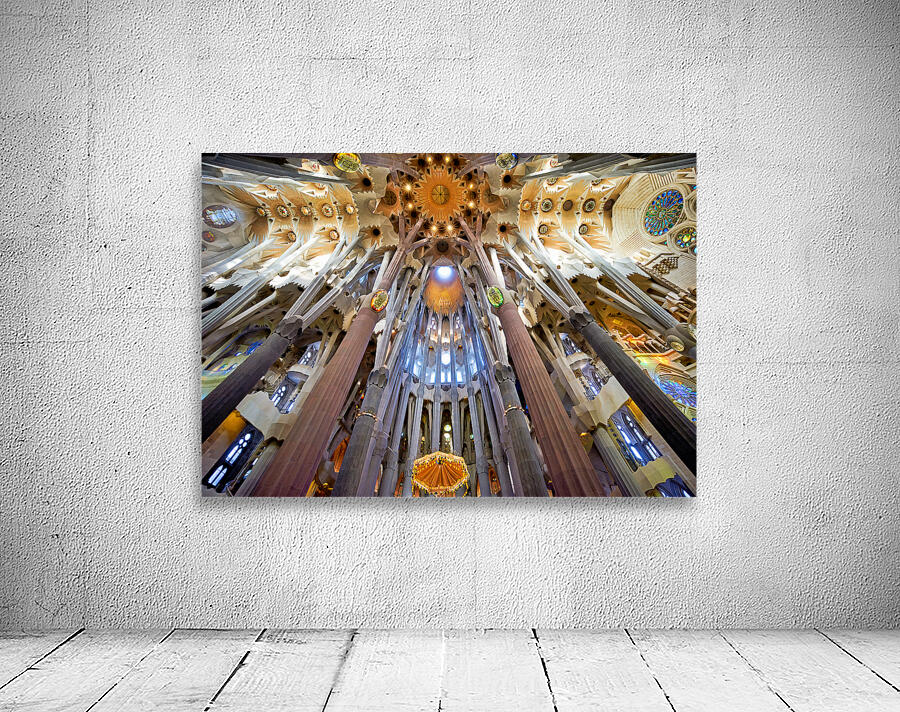Inside Basílica de la Sagrada Família Barcelona Wall Preview