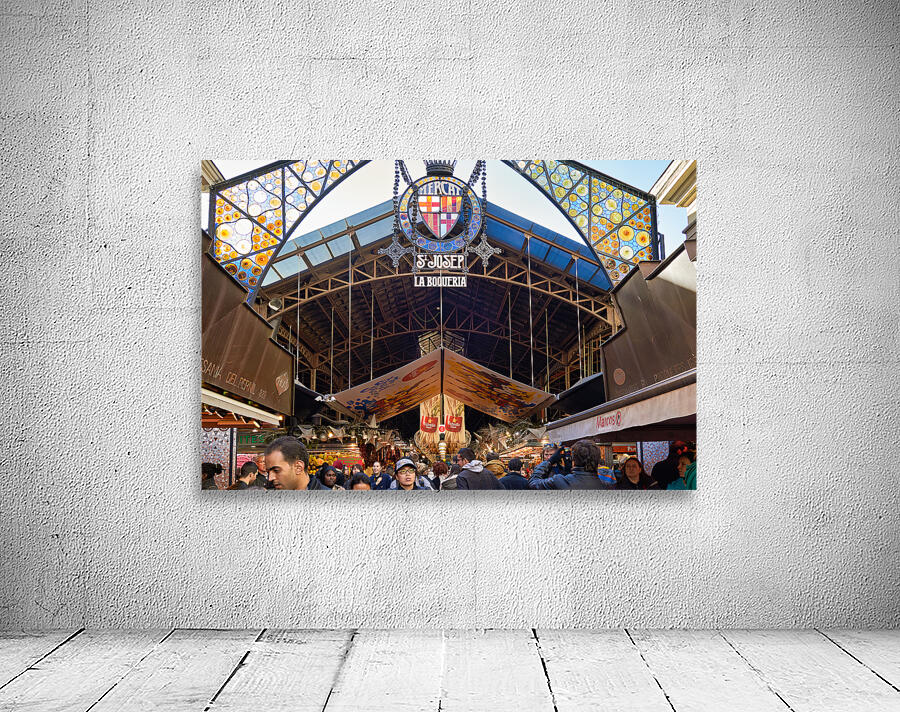 Entrance to Mercat de Sant Josep de la Boqueria in Barcelona Wall Preview
