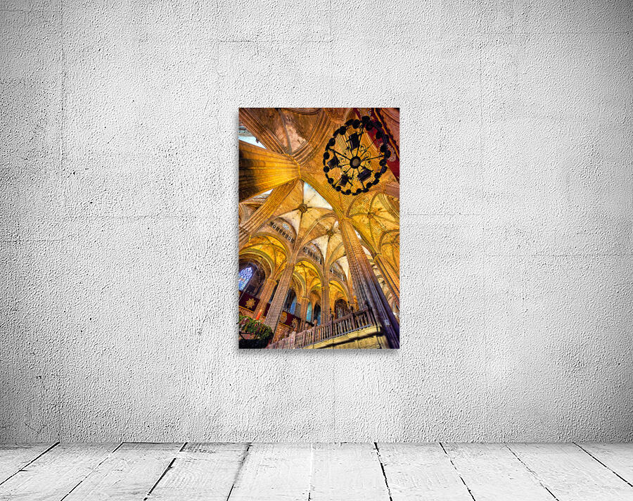 Catholic church architecture inside Barcelona Cathedral Wall Preview