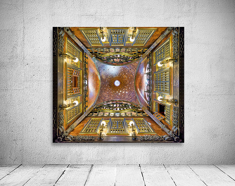 Exploring Gaudis Palau Guell ceiling in Barcelona Wall Preview