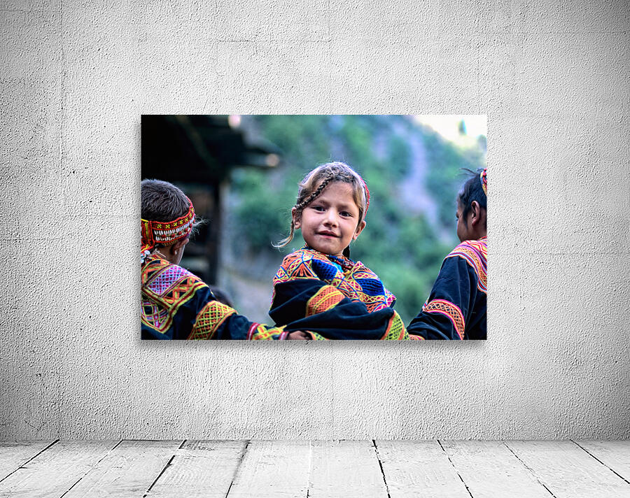 Kids enjoying life in Kalash village Bumburet Valley Wall Preview