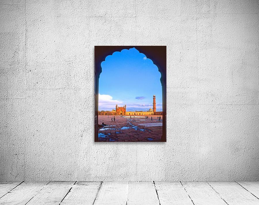 View of Badshahi Mosque in Lahore at sunset Wall Preview