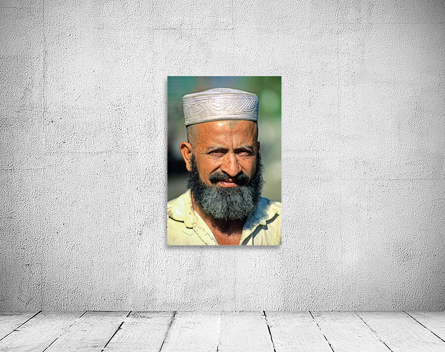Portrait of a bearded man in Pakistan during daylight Wall Preview