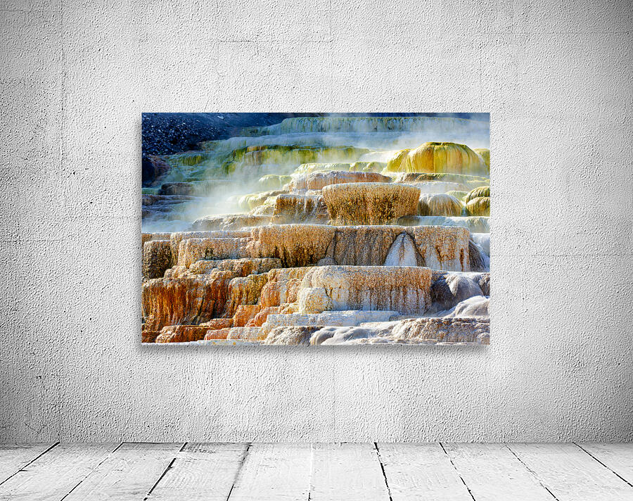 Mound Spring and Jupiter Terrace show unique geothermal features Wall Preview