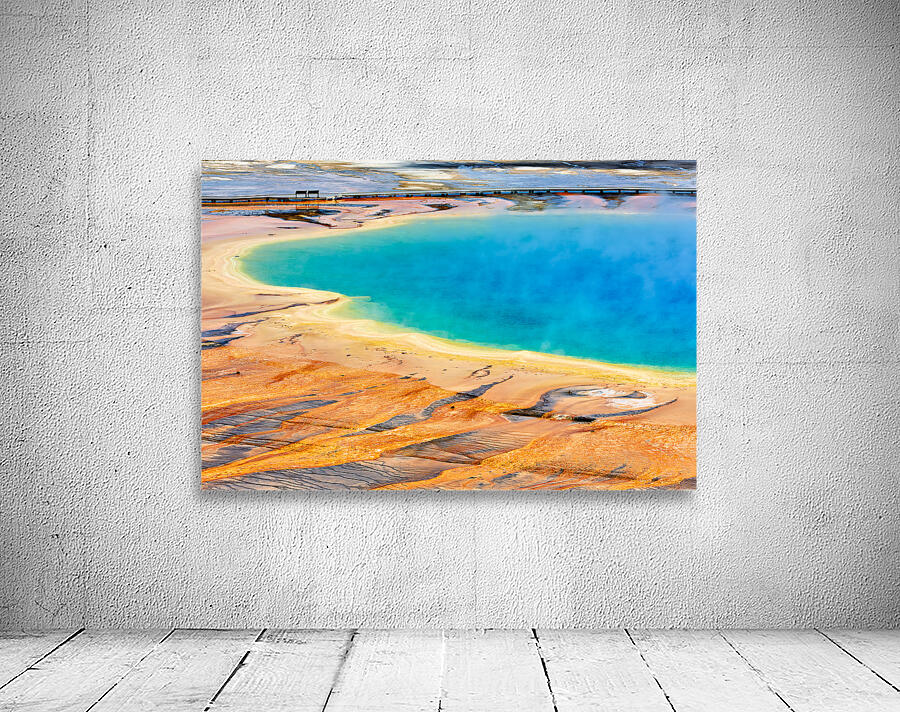 Explore grand prismatic spring in yellowstone national park Wall Preview
