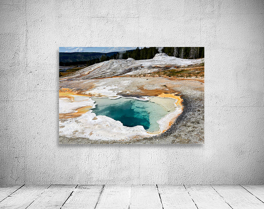 Heart Spring in Yellowstone National Park with blue water Wall Preview