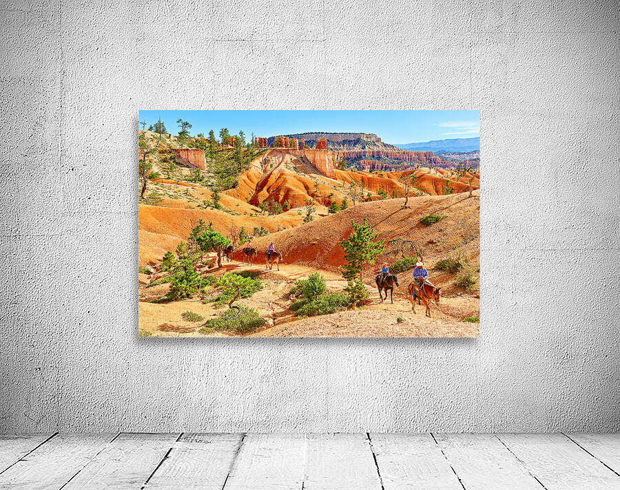 Horseback trip in Queens Garden at Bryce Canyon National Park Wall Preview