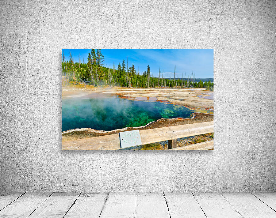 Visit Abyss Pool in Yellowstone National Park for a unique view Wall Preview